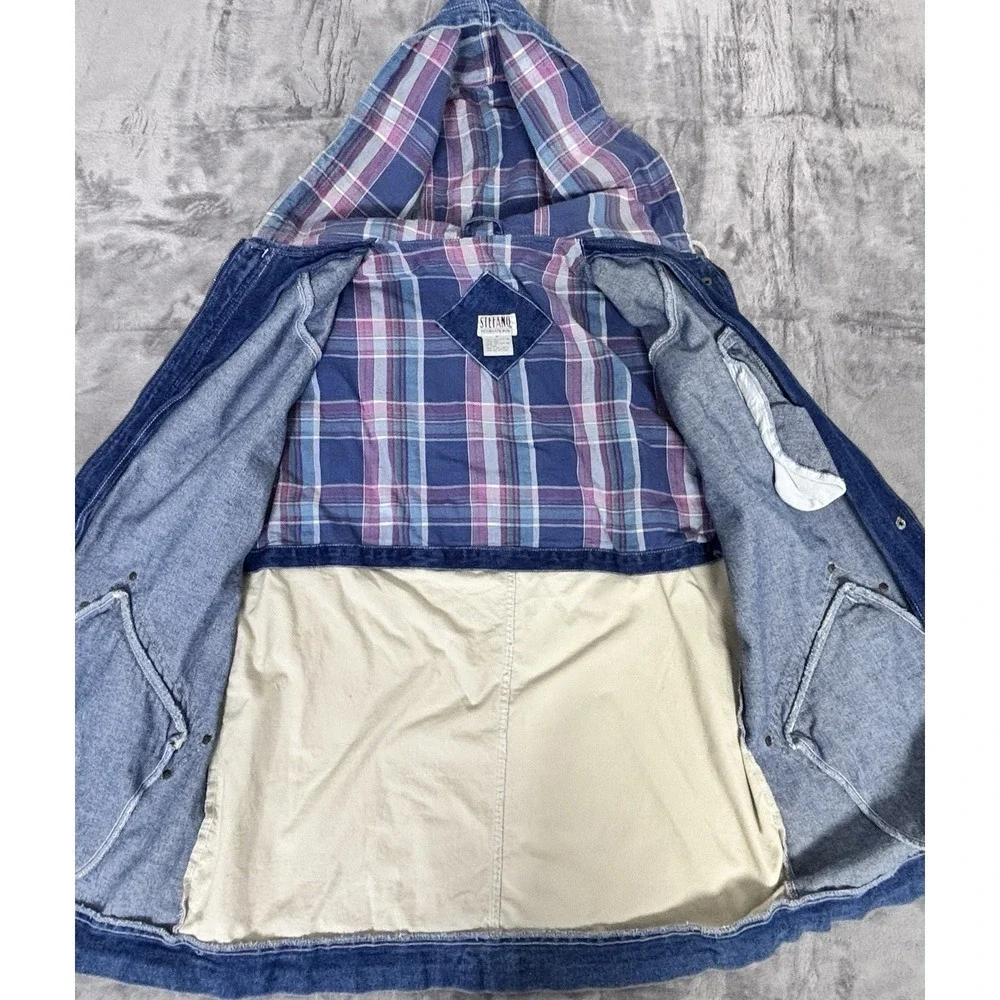 Stefano International Vintage‎ 1980s Denim Hooded Barn Jacket Medium
